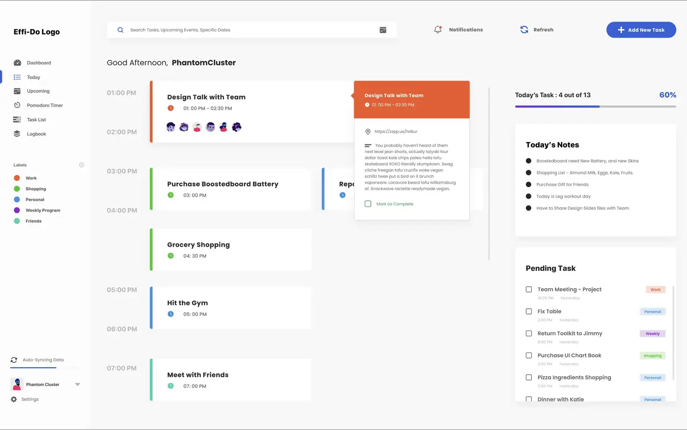 EffiDo Today — Light Mode